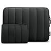 TECOOL 15 15,6 Pollici Custodia PC Portatile,Custodia per 15-15,6 Lenovo Ideapad Thinkpad HP Dell Acer ASUS Chromebook Notebook, Macbook Pro 16 M4 M3 M2 2024 Porta PC Computer Laptop Sleeve,Nero