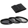 liyuxin66 RYH 3 In 1 Grigio ND2 ND4 ND8 Kit Filtro Obiettivo Set 49mm 52mm 55mm 58mm 62mm 67mm 72mm 77mm for Canon for Nikon for Sony for Fotocamera For Pentax(77mm)