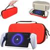 TECHGEAR PS Portal Case, custodia rigida protettiva da viaggio e custodia compatibile con Sony Playstation Portal Remote Player e accessori [rosso]