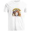 Xoenoiee T-shirt bianca con stampa novità per uomo e donna in cotone traspirante camicie per tutte le età T-shirt girocollo XS-5XL, porcellini d'India, XL