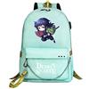 Yumenam Anime Zaino con Porta di Ricarica USB Kimetsu no Yaiba Tomioka Giyuu '' Lettera Stampa Multifunzione Zaino da Viaggio Bookbag Daypack Borsa da Scuola Zaino per Computer