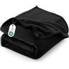 CozyLux Coperta Pile Plaid Divano 230x270, Plaid Matrimoniale in Flanella Premium, Coperta Morbida e Calda, Leggera e Traspirante per Letto Decorativa, Lavabile in Lavatrice, 230x270 cm, Nero