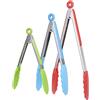 iNeibo Pinze da Cucina Pinza per Grill Pinza Cucina in Acciaio Inossidabile e Silicone Alimentare Pinza Barbecue Resistente al Calore e Lavabile in Lavastoviglie. Set di 3 Multicolore