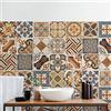 RE-COVERTILES Adesivi Piastrelle Cucina Bagno in PVC 24 Pz 10x10 cm PS00242