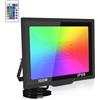 SKYWORLD 1 pezzi 100W Faretti RGB da Esterno,Impermeabile Faretti Led Colorati da Esterno con Telecomando,Proiettori Faretti Cambio Colore RGB Modalità di Strobo per Vacanze Feste Halloween