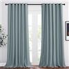 PONY DANCE Tende Termiche Isolanti per Interni 2 Pezzi Tende Camera da Letto Decorazioni Pannelli Divisori Tende con Anelli Tenda Oscurante da Interno L 200 x A 245 cm, Blu Grigiastro
