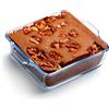 NUTRIUPS pirofila da forno in vetro borosilicato, 12cm mini piatto quadrato forno sicuro lasagnera da forno,0.4L