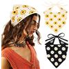 DRESHOW 2 Pezzi Bandana Capelli All'uncinetto Vintage Annodato Foulard Stampa Fragola Fascia Testa lavorato a Maglia per Donna&ragazze