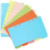 Loopunk 6 Divisori Raccoglitori ad Anelli A5 Divisori Per Quaderni Ad Anelli 6-fori Separatori Colorati Divisori per raccoglitori, Cartoncini Separatori per Scuola o Ufficio Loopunk