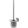TIGER Onu Scopino e Portascopino da WC, Vetro, Acciaio Inox Spazzolato, 11 x 37.7 x 14.1 cm