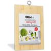 IPEA Tagliere Rettangolare in Legno Con Occhiello in Metallo per Verdure, Frutta, Salame - 32 X 22 cm - Tagliere da Cucina Multiuso per Tagliare e Servire Antipasti, Pane, Formaggi - Vassoio Bambù