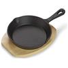ECHTWERK Padella in ghisa , Mini padella con piatto di portata, Già cotta, Adatta per forni, griglie, barbecue e induzione, Ideale per cucinare e servire, Ø 15,2 cm