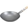JADE TEMPLE, padella wok di ferro, colore grigio, Ferro, grigio., Diametro 30 cm