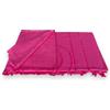 Liu jo Milano Telo Mare spugna di cotone di Liu Jo con logo in rilievo e frange, asciugamano spiaggia 100% cotone Art. Frange 100x180cm (1-Fucsia), LB967B