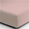 SpazioTessile Lenzuola Sotto con Angoli di Finissimo Puro Cotone Percalle o Federe 3 Volà (Piazza e Mezza x 120x190, Cipria)