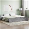 Gecheer Struttura Letto,Giroletto,Matrimoniale,Moderno,in Legno Multistrato,Grigio Cemento,con Testiera,e Pediera,180x200 cm,Letto con Doghe, Letto,Matrimoniale Moderno,180x200 cm,Letto con Pediera