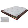 Materassimemory.eu - Materasso Wave Top Matrimoniale Mis. 170x200 Alto 23cm Anatomico, Imbottitura Fibra Ipoallergenica, Igienico, Confortevole, Spedito Sottovuoto Arrotolato, 100% Made in Italy