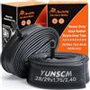 YunSCM 2PCS 45/62-622 ispessimento 28/29 pollice Camera d'aria 28/29x1.75/1.95/2.10/2.25/2.40 AV32mm Presta Valve Compatibile Ispessimento con 28/29x1.75 28/29x1.95 28/29x2.25 28/29x2.35 28/29x2.40