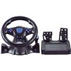 SilteD Volante da corsa per PC, volante da corsa universale da 180 gradi per auto USB con pedali per 360/PS3/P2/PC (Colore :Blue)