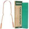 RONAVO Pulisci Lingua, Raschia Lingua per Cura Orale & Igiene, Tongue Cleaner per Respiro Fresco con Custodia da Viaggio, Tongue Scraper Rame (Confezione da 1 Pezzi)