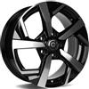 Cerchi in lega Carbonado Quincy 6.5x16 Bfp - Black Front Polished