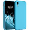 kwmobile Custodia Compatibile con Apple iPhone XR Cover - Back Case per Smartphone in Silicone TPU - Protezione Gommata - celeste scuro