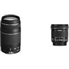 Canon Teleobiettivo Zoom, EF 75-300 mm f/4-5.6 III [Versione EU] & Obiettivo Ultragrandangolare con Zoom, EF-S 10-18 mm f/4.5-5.6 IS STM, Nero/Antracite