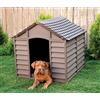 Starplast Cuccia per cani in plastica resistente, grande, resistente, per esterni, colore moka/marrone