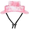 QEOTOH Cappello da sole per cani con fori per le orecchie, visiera rotonda da principessa, cappello da pescatore per animali domestici, cappello da esterno con cinturino regolabile per sole