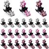 ACYDSR 24 Pezzi Mollettine Capelli Donna Ragazze Mini Clip per Capelli Con Strass in Cristallo Mini Mollette per Capelli Piccole Strass Mollette Capelli