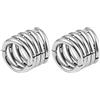 Vankula Peso Lobo Pesi Orecchie ear weights dilatatori in Acciaio inossidabile Anelli Impilati lobi piercing espansori Gioielli Uomo Donna 12mm Argento