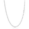 Silvora Collana Argento Donna Catenina Uomo S925 36-71 CM Catena a Cubana Figaro 3:1 Collana Uomo Argento 925 Classica Hiphop Punk Alta Qualità Anallergico Finemente lucidato