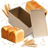 Dncvb Stampo per Pane in Cassetta, 21 x 12 x 11,7 cm Stampo Per Pane in Cassetta con Coperchio, Antiaderente Stampo per Plumcake 450g Pasta, Teglia per Pane per pane, arrosto e