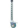 Praxis Medical Network Gambe per deambulatore alluminio con ruote in gomma diametro mm.80 - Ruote PIROETTANTI - CON FRENO - 8 fori di regolazione altezza - PAIO