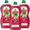 Nelsen 3x Nelsen Argilla e Melograno Detersivo Liquido per Piatti Bicchieri Posate Stoviglie ad Azione Extra Sgrassante Detergente Antiodore Formula a Lunga Durata per Lavaggio a Mano - 3 Flaconi da 900ml