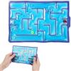 lasuroa Giocattoli Sensoriali Labirinto di Gel, Labirinto di Marmo Fidget Riempito con Liquido Giocattolo Tattile Giocattoli Fidget Giocattolo da Spremere per Bambini Autistici (Blu)