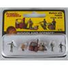 Woodland Scenics A2192 Magazzino Carrelli elevatori Scatole Carri Tavolozza Personaggi Traccia N 1:160 Workers with Forklift