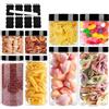 Huanmin Contenitori Ermetici Per Alimenti, 8 pezzi Contenitori Plastica con Coperchio, Contenitori Cereali 2 * 1L+2 * 0,5L +2 * 0.2L, Contenitori per Cereali, Farina, Alimenti