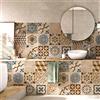 RE-COVERTILES - Adesivi Piastrelle Cucina Bagno Mattonelle adesive in PVC Impermeabili Antigraffio Stickers Decorazione Parete Cementine Peel and Stick - Modello 24 Pz 10x10 cm PS00204 Made in Italy