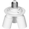 Miratic Adattatore soffittario E27 - Lampadina compatibile 3xE27