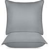 Utopia Bedding Cuscini Letto (Set di 2), 65 x 65 cm Guanciali Letto Coppia, 3D Fibra di Poliestere (Grigio)