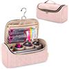 Yarwo Borsa da Viaggio Compatibile con Dyson Airwrap e Accessori Beige Rosa | Organizer Portatile per Airwrap Complete e Accessori con 4 Fessure Singole Imbottite per Styler e Accessori