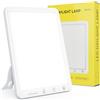 Husgw Lampada diurna 10000 lux, luce solare a LED con dimmer continuo, senza raggi UV, lampada a spettro completo