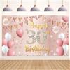 Koliphy Striscione Compleanno 30 Anni, Decorazione da Parete e Giardino per Uomini e Donne, 180 x 110cm (Oro Rosa)