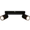 Briloner - Plafoniera LED Soffitto, attacco GU10, max. 9 W, lampadario soggiorno, camera da letto, cucina, bagno, faretti led soffitto, applique da parete, nero, 2 Luci