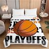 Surwin Copriletto Trapuntato Stampa Basket per Bambini Copriletto per Letto Singolo Matrimoniale, Microfibra Leggero Trapunta Primaverile Estivo, Lavabile in Lavatrice (150x200cm,Moderno)