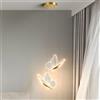 Mengjay Lampada a Sospensione LED Moderno,Lampada da Soffitto Creativo Farfalla Lampadario,Plafoniera Cameretta Bambini,Lampadario da Tavolo da Pranzo,Lampadario a Soggiorno (B, a doppia testa)