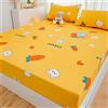Odot Set Lenzuolo e Federa, Lenzuolo Coprimaterasso con Angoli profondità Lenzuola sotto per Bambino Adulto, Singolo Matrimoniale e Una Piazza e Mezza (120x200x30cm,Coniglio & Carote)