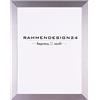 Rahmendesign24 Cornice portafoto Milano 35 x 45 cm, in argento lucido, antiriflesso, antiriflesso, cornice per poster