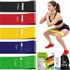 TechStone Set di fasce di resistenza per uomini e donne, pacchetto di 5 diversi livelli di resistenza Banda elastica per l'allenamento Allenamento sportivo Attrezzature per il fitness per allenamento